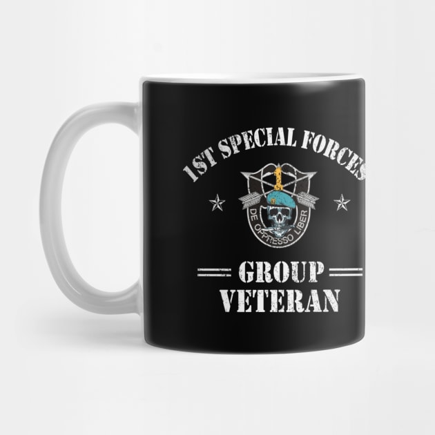 Proud US Army 1st Special Forces Group Veteran "De Oppresso Liber" SFG - Gift for Veterans Day 4th of July or Patriotic Memorial Day by Oscar N Sims